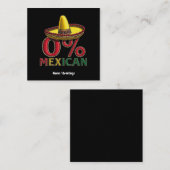 メキシコおもしろいの0笑わされる% スクエア名刺 (正面/裏面)
