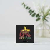 メキシコおもしろいの0笑わされる% スクエア名刺 (スタンド正面)