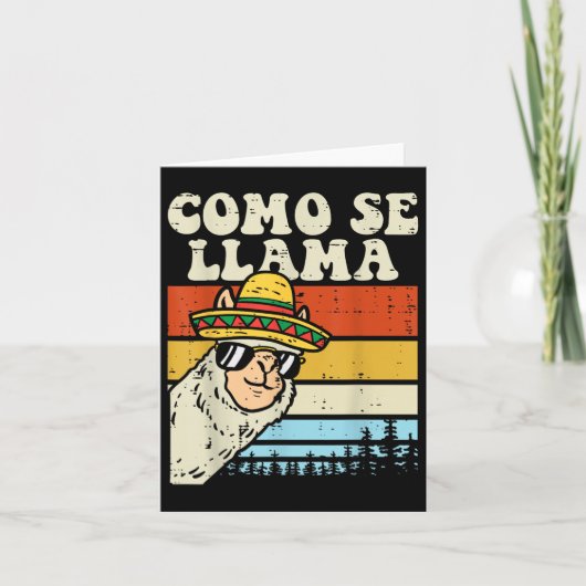 メキシコおもしろいアルパカA カード (正面)