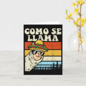 メキシコおもしろいアルパカA カード (黄色い花)
