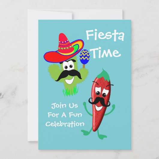 メキシコおもしろいスタイルフィエスタパーティー 招待状 (正面)