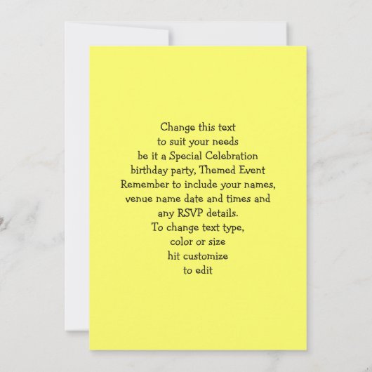 メキシコおもしろいスタイルフィエスタパーティー 招待状 (裏面)