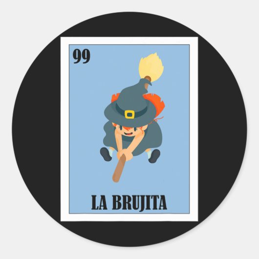 メキシコおもしろいデザインCinco De Mayo - La Brujit ラウンドシール (正面)