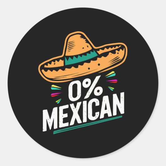 メキシコおもしろいフィエスタチンコ・デ・マヨゼロ% ラウンドシール (正面)