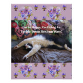 メキシコおもしろいンの波に乗ってかわいいタキシード猫引用文 ポスター (正面)