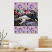 メキシコおもしろいンの波に乗ってかわいいタキシード猫引用文 ポスター (キッチン)