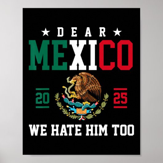 メキシコおもしろい人の共感親愛メキシコ私たちも彼を嫌う ポスター (正面)