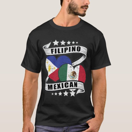 メキシコおよびフィリピン国旗 Tシャツ (正面)