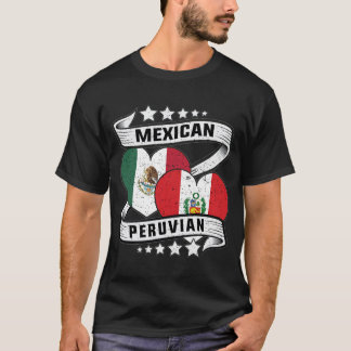 メキシコおよびペルー国旗 Tシャツ