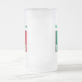 メキシコおよびメキシコ国旗の緑の個人用設定 フロストグラスビールジョッキ (中央)