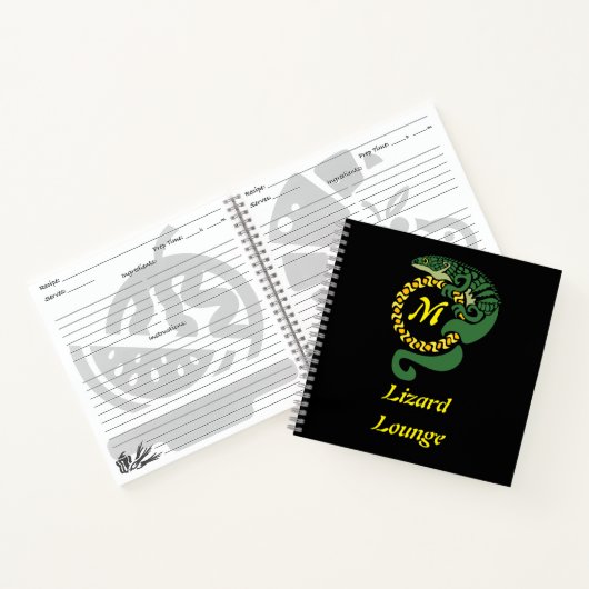 メキシコお洒落ンアリゲーターリザード登山トライバル ノートブック (内部)