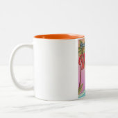 メキシコからの挨拶ビーチフロリダ ツートーンマグカップ (左)