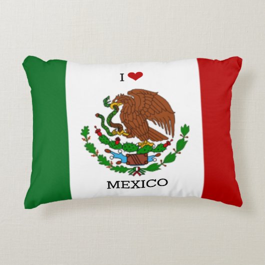 メキシコが大好き - メキシコの国旗 アクセントクッション (正面)