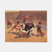 メキシコでのブルファイト(Frederic Remington) ドアマット (正面)