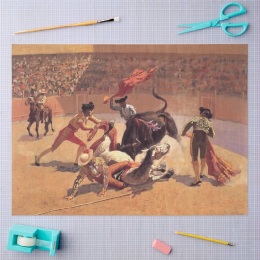 メキシコでのブルファイト(Frederic Remington) 薄葉紙 (クラフト)