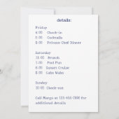 メキシコでの独身最後の週末の招待状 招待状 (裏面)