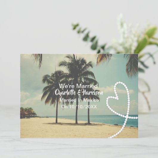 メキシコでの結婚式結婚した後のパーティー 招待状 (スタンド正面)