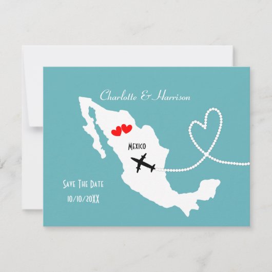 メキシコでの結婚式 ウェディング デスティネーション Save The Date セーブザデート (正面)