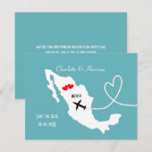 メキシコでの結婚式 ウェディング デスティネーション Save The Date セーブザデート (正面/裏面)