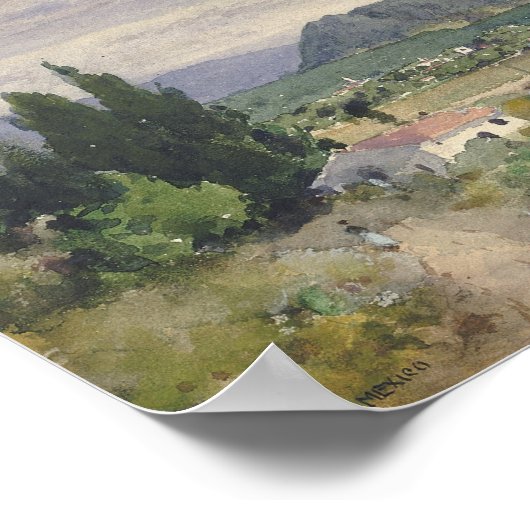 メキシコでウィリアム・ヘンリー・ホームズ水彩画ファインアート ポスター (角)