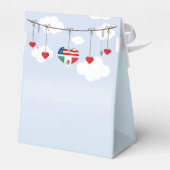 メキシコとアメリカの国旗とハート結婚ズ フェイバーボックス (裏面サイド)