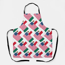 メキシコとアメリカの国旗 エプロン