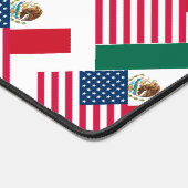 メキシコとアメリカの国旗 デスクマット (コーナー)