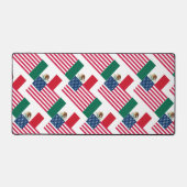 メキシコとアメリカの国旗 デスクマット (正面)