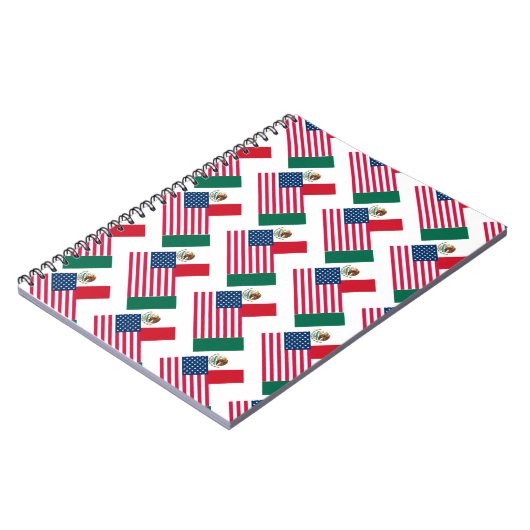 メキシコとアメリカの国旗 ノートブック (左側)