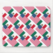 メキシコとアメリカの国旗 マウスパッド (正面)