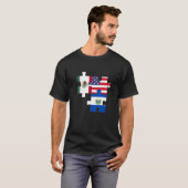 メキシコとエルサルバドルの根と米国国旗 Tシャツ (正面フル)