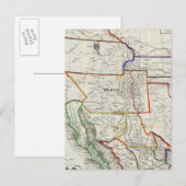 メキシコとカリフォルニアの地図 ポストカード (正面/裏面)