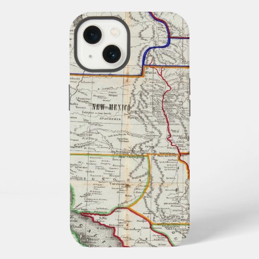 メキシコとカリフォルニアの地図 iPhoneケース (裏面)