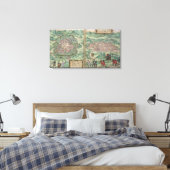 メキシコとクスコの地図， 'シビタテス・オルビス・ターから キャンバスプリント (インサイチュ (寝室))