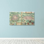 メキシコとクスコの地図， 'シビタテス・オルビス・ターから キャンバスプリント (インサイチュ (ウッドフロア))