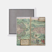 メキシコとクスコの地図， 'シビタテス・オルビス・ターから マグネット (正面/裏面)