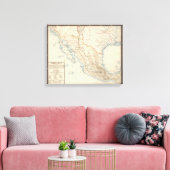 メキシコとテキサス州の地図 キャンバスプリント (インサイチュ (リビング))