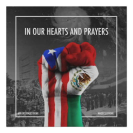 メキシコとプエルトリコ統一されたと誇りを持った ポスター