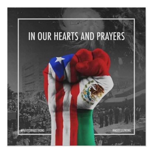 メキシコとプエルトリコ統一されたと誇りを持った ポスター (正面)