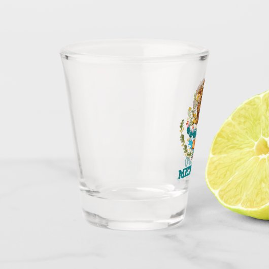 メキシコとメキシコのイーグルの紋章、国旗/パーティー ショットグラス (左)