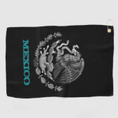 メキシコとメキシコのイーグルコートの腕/旗 ゴルフタオル (横)