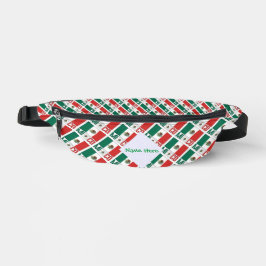 メキシコとメキシコ国旗のタイル張り緑パーソナライズされた ファニーパック