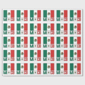 メキシコとメキシコ国旗の贈り物 ラッピングペーパー (フラット)