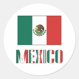 メキシコとメキシコ国旗 ラウンドシール