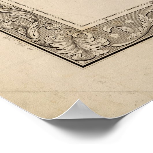 メキシコと統一された州の地図（1847年） ポスター (角)