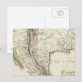 メキシコと近隣諸国の地図 ポストカード (正面/裏面)