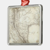 メキシコと近隣諸国の地図 メタルオーナメント (左)