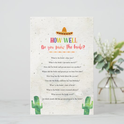 メキシコどのように知っている花嫁のゲームカード (スタンド正面)