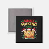 メキシコのおもしろいクリスマスサンタT作りクルー マグネット (正面/裏面)