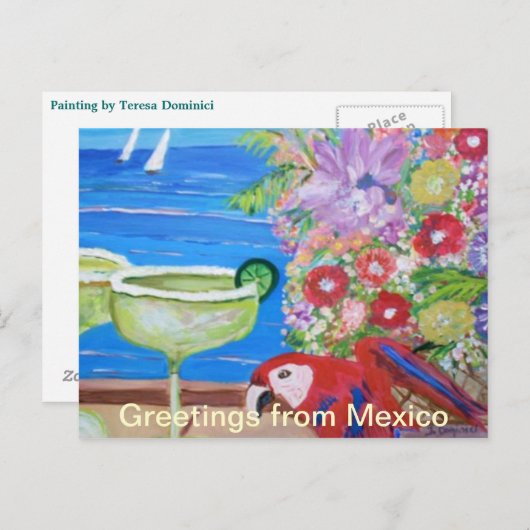 メキシコのはがきからの挨拶 ポストカード (正面/裏面)